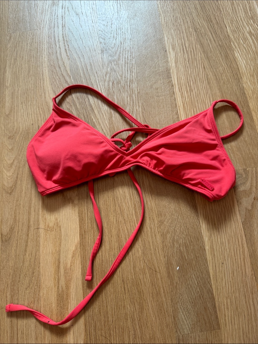 Roxy Pink Kids Bikini Top with Front Tie